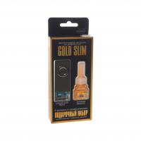 Ароматизатор воздуха SMGD-61 GOLD SLIM (океанский бриз+картридж золотая ваниль) на дефлектор, жидкостной 8мл FKVJP /1/40