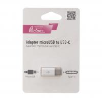 Адаптер OLM-038770 (034115) microUSB to USB type-C, белый OLMIO /1/100