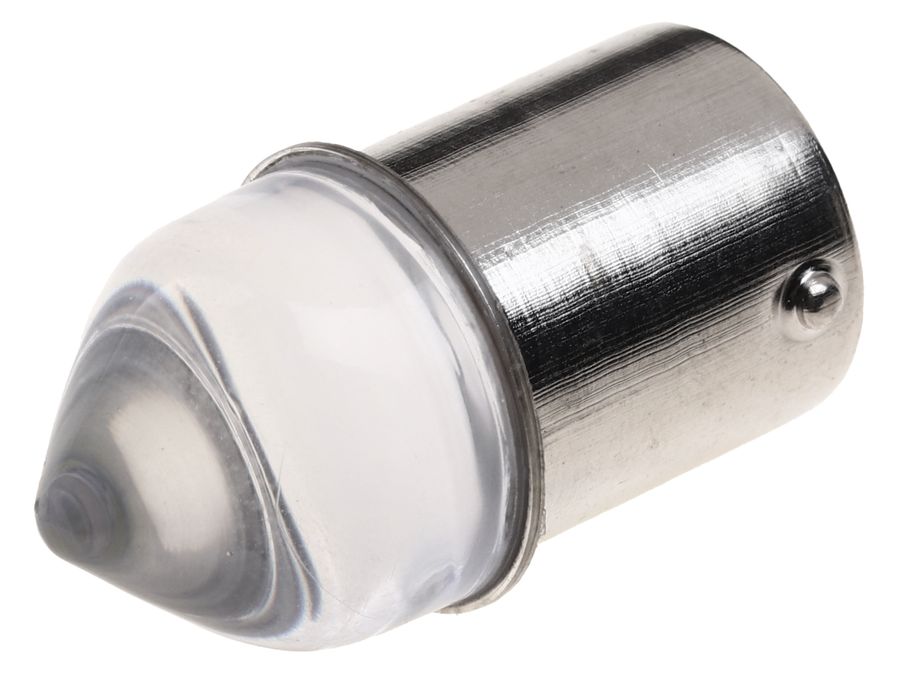 Автолампа R5W (BA15s) LED 9 SMD 3030 WHITE конус прозрачная линза 12V MISTAR /10