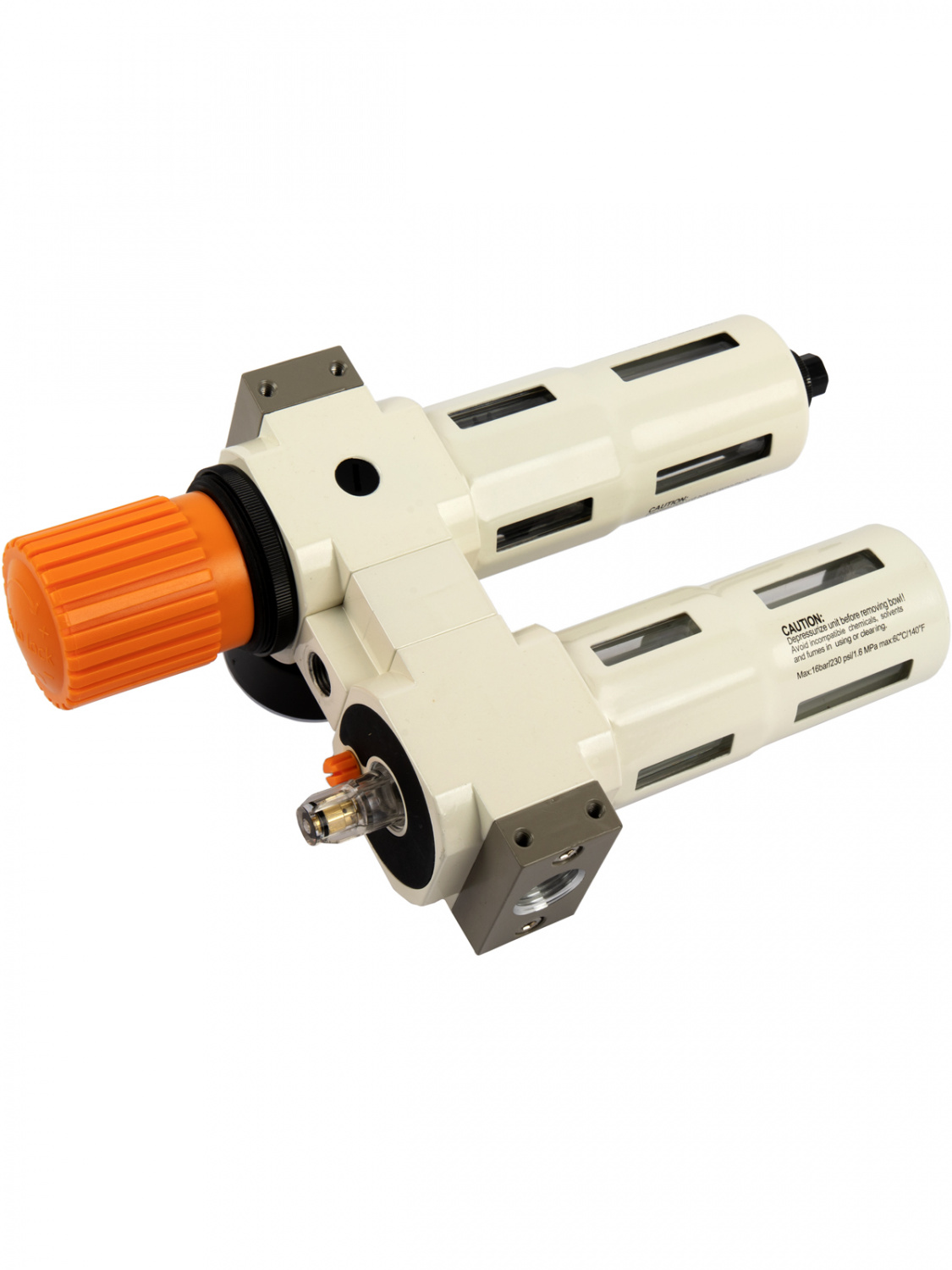 WDK-70140FA Блок подготовки воздуха 1/2", 16 бар с влагоотделителем 5 мкм, лубрикатором и регулятором давления