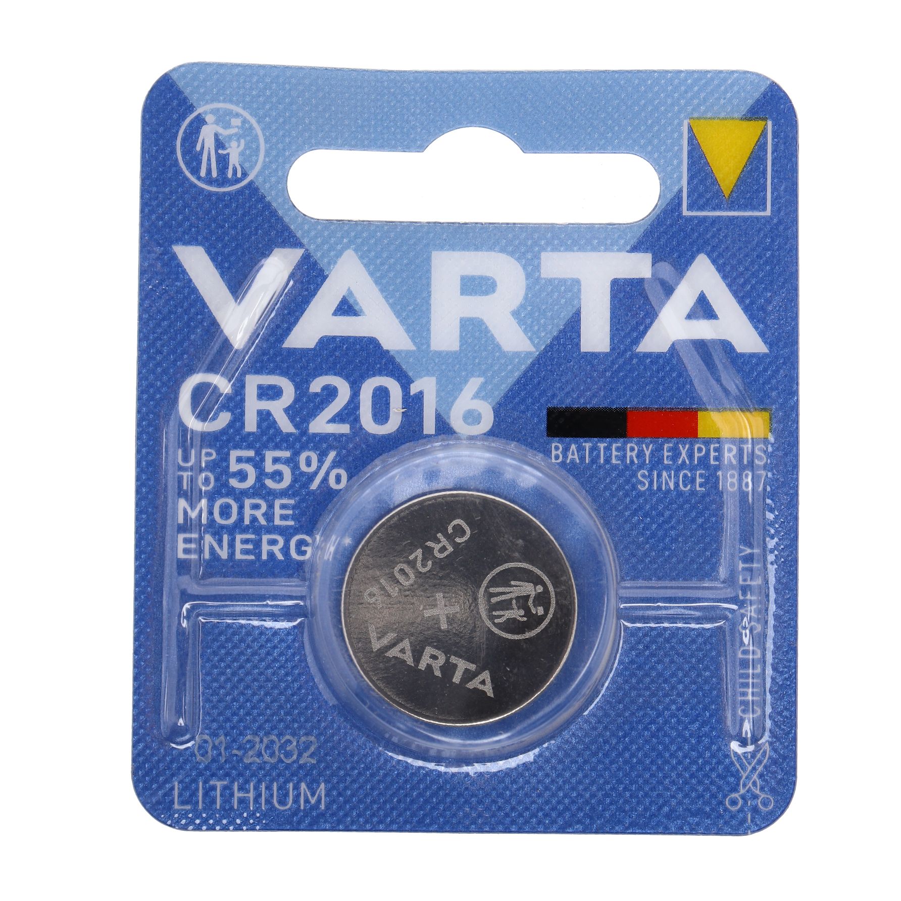 Элемент питания CR2016-BL1 LITHIUM таблетка (автобрелки) 3V VARTA /1/10/100