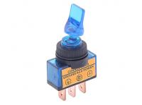 Переключатель ПП-405 синий 2-х позиционный, с подсветкой 12V /1/100