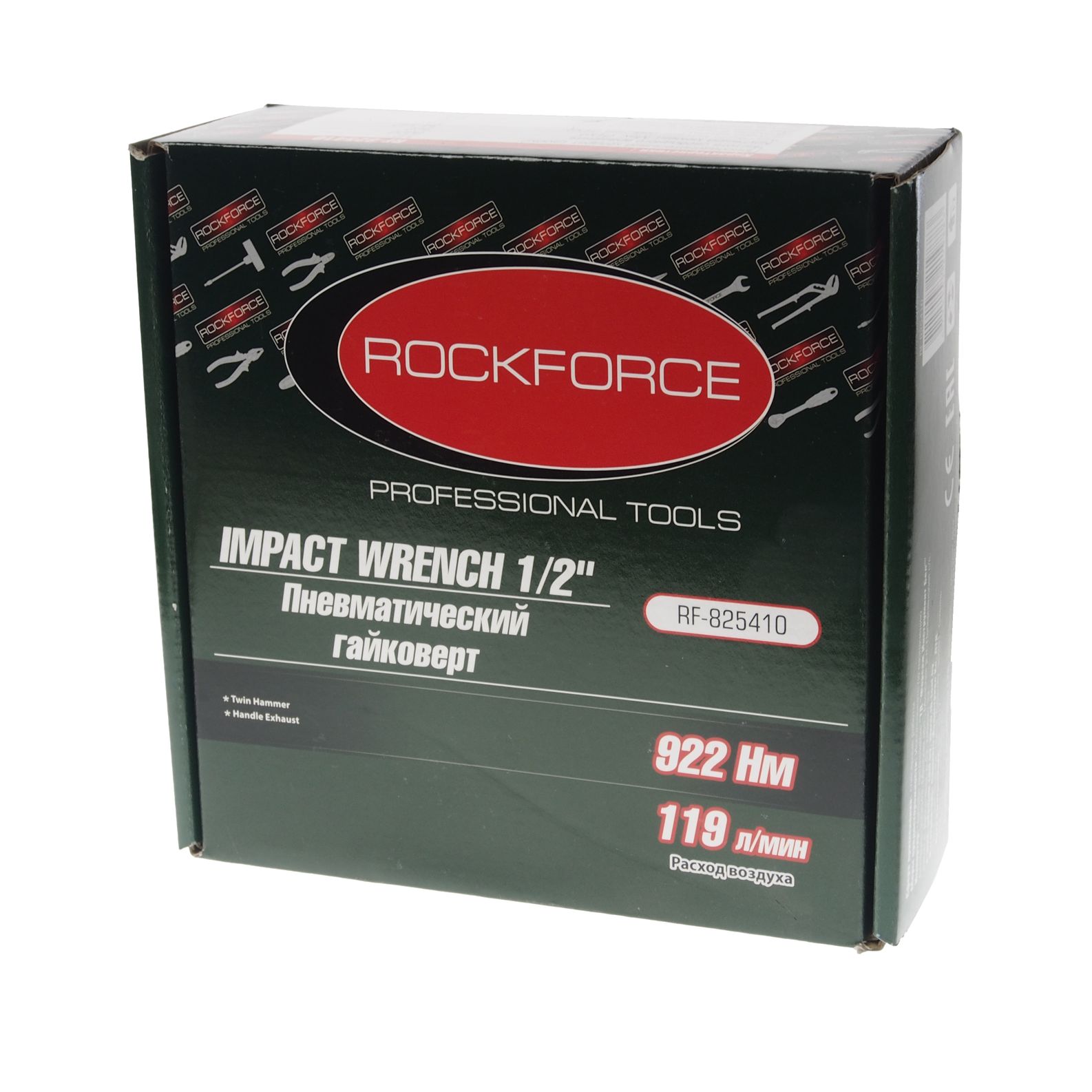 Пневмогайковерт RF-825410 922Нм, 1/2" (потребление 119л/мин) ROCKFORCE /1