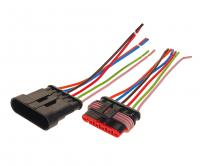 Разъем соединительный 1.5мм 6-клеммный (м+п) герметичный с проводом в сборе АЭНК