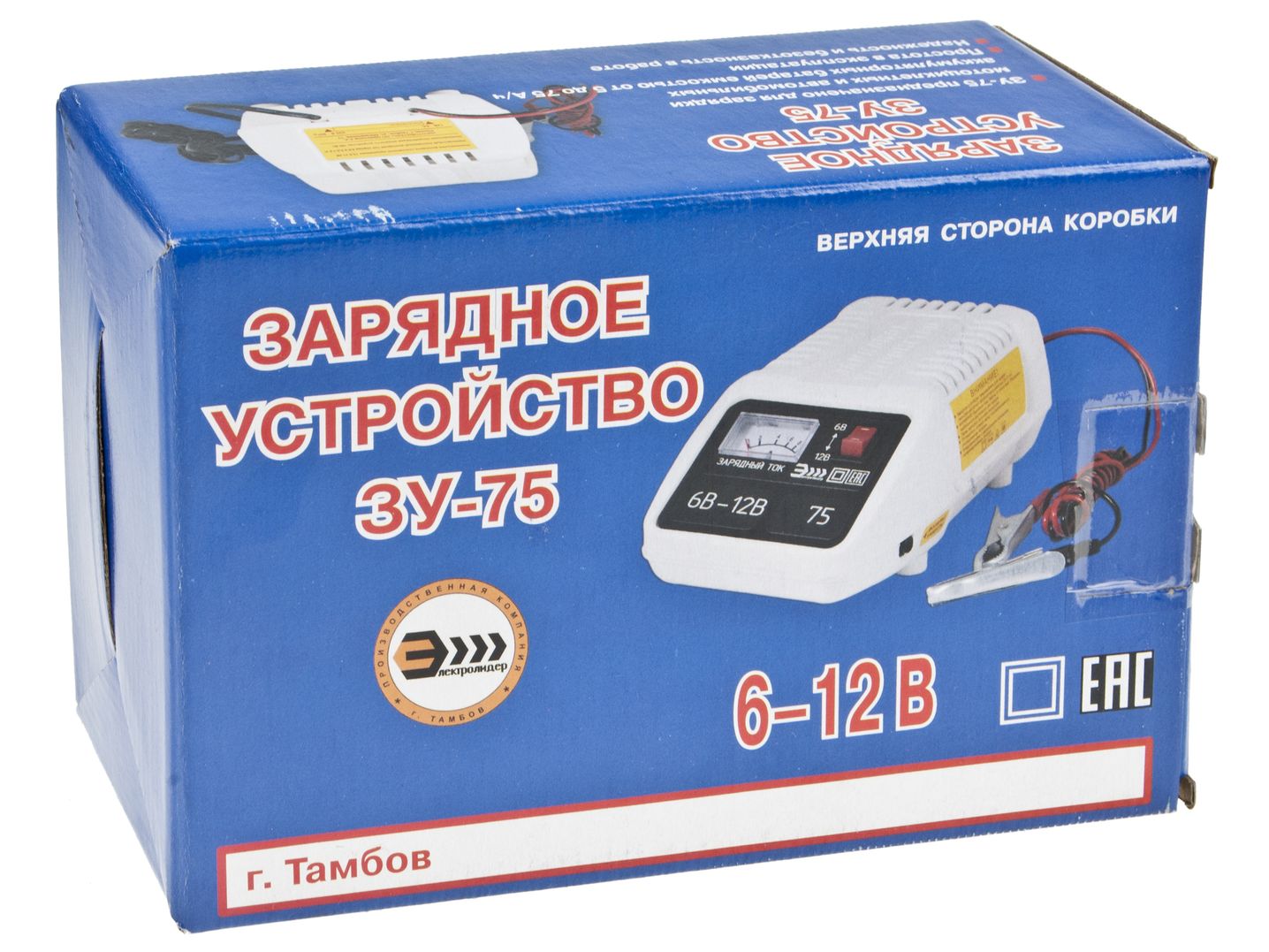 Зарядное устройство ЗУ-75-6/12 для АКБ 6-12V (0-6A) автомат 220V ТАМБОВ /1