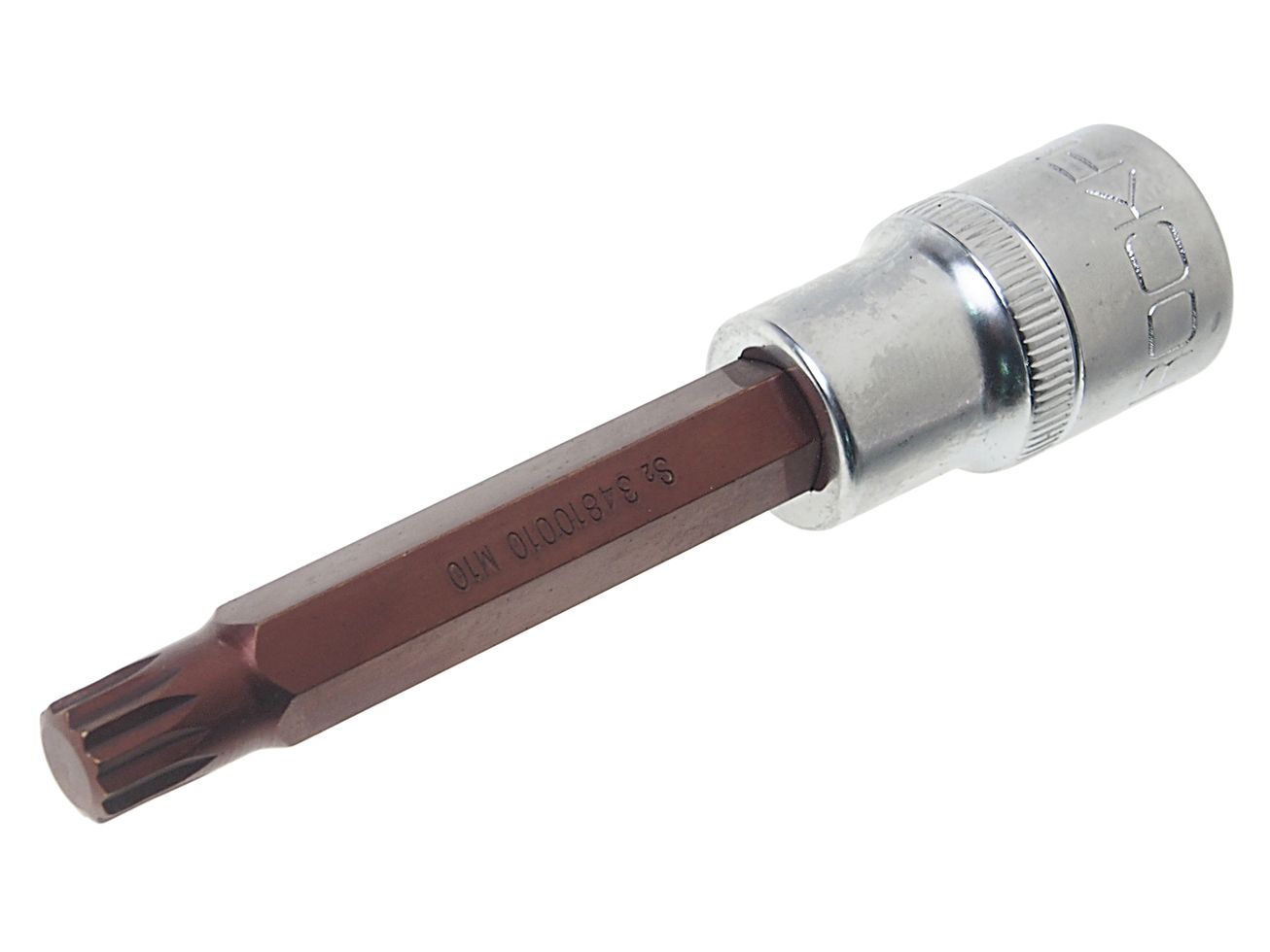 Головка-бита SPLINE 12-лучевая Premium M10 1/2" (L-100мм) ROCKFORCE /1