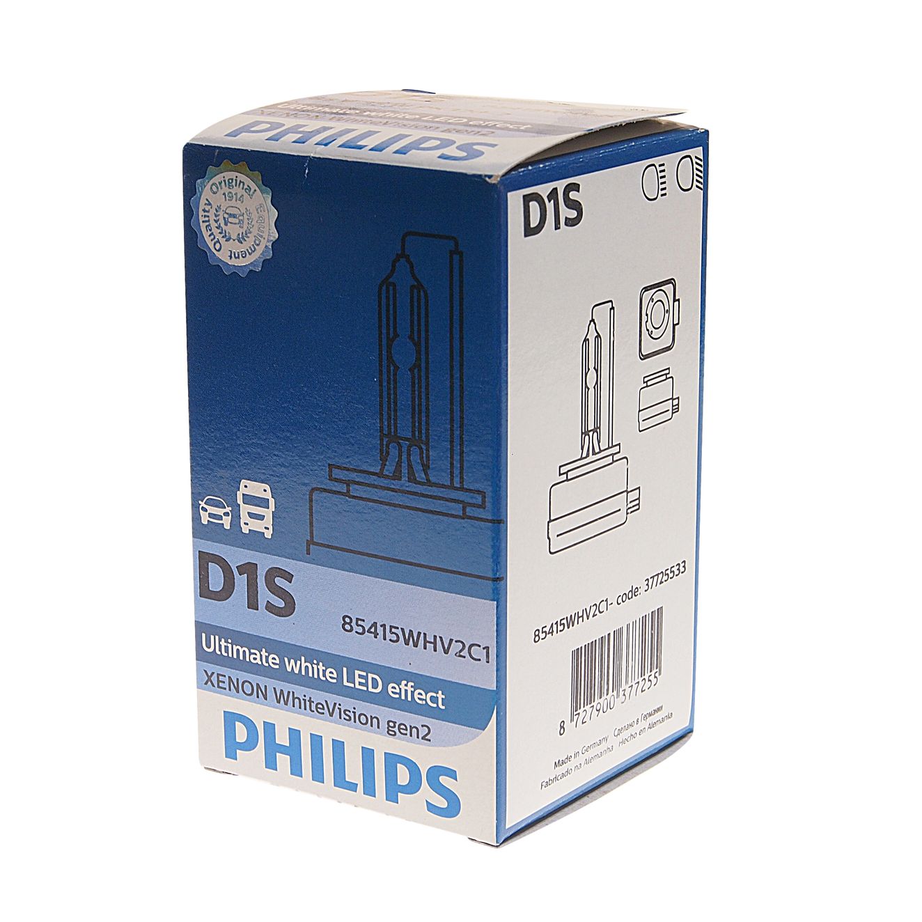 Автолампа D1S (35) PK32d-2  Xenon WhiteVision gen2 5000К 85V PHILIPS /1/2
