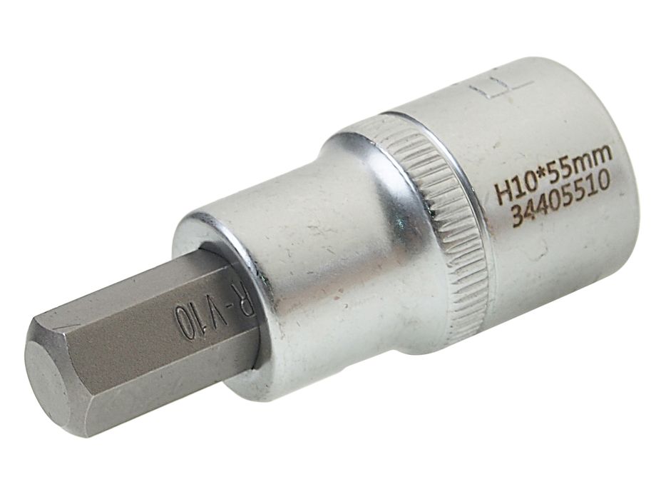Головка-бита 6-гранная 10мм 1/2" (L-55мм) ROCKFORCE /1