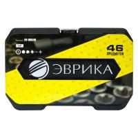Набор торцевых головок ER-80046 1/4"DR 6-гранный 46 предметов ЭВРИКА 1/10