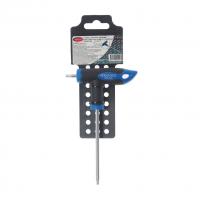 Ключ TORX T25х100мм RF-76725G: Т-образный с прорезиненной рукояткой, на пластиковом держателе  ROCKFORCE /1
