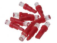 Автолампа T5 (W2*4.6d) 1 LED CONE RED 12V MEGA ELECTRIC/10