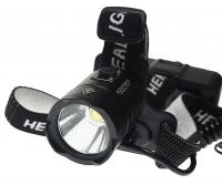 Фонарь RF-01156 светодиодный аккумуляторный налобный (10W LED,1500Lm,,2000mAh,зарядка12V,время раб.4ч,время заряд.6ч,защита гнезда зарядки)ROCKFORCE /