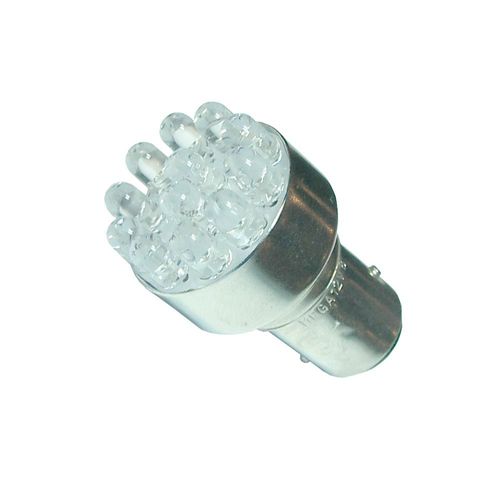 Автолампа P21/5W (BAY15d) 12 LED BLUE 52лм 12V MEGAPOWER /10/200