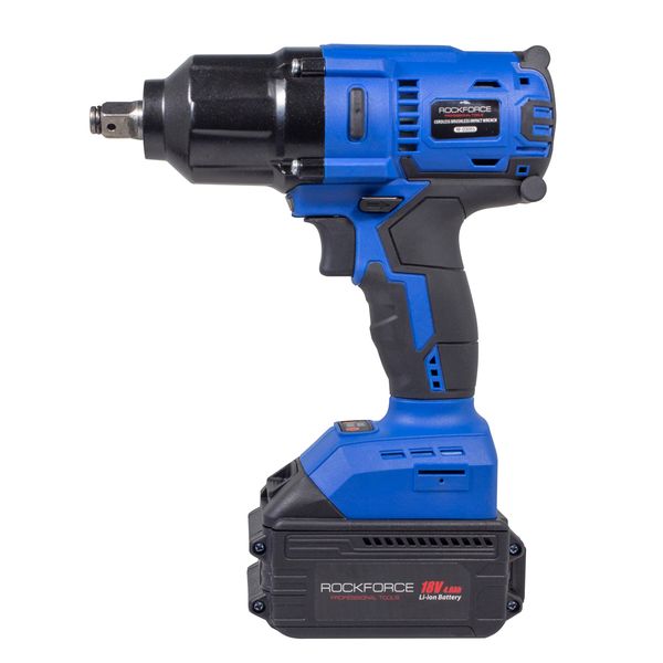 Гайковерт RF-03055 ударный аккумуляторный 1/2' (18V 4.0AH LI-ION, 700Нм) с комплектом головок (17, 19, 21, 22мм) ROCKFORCE /1/3