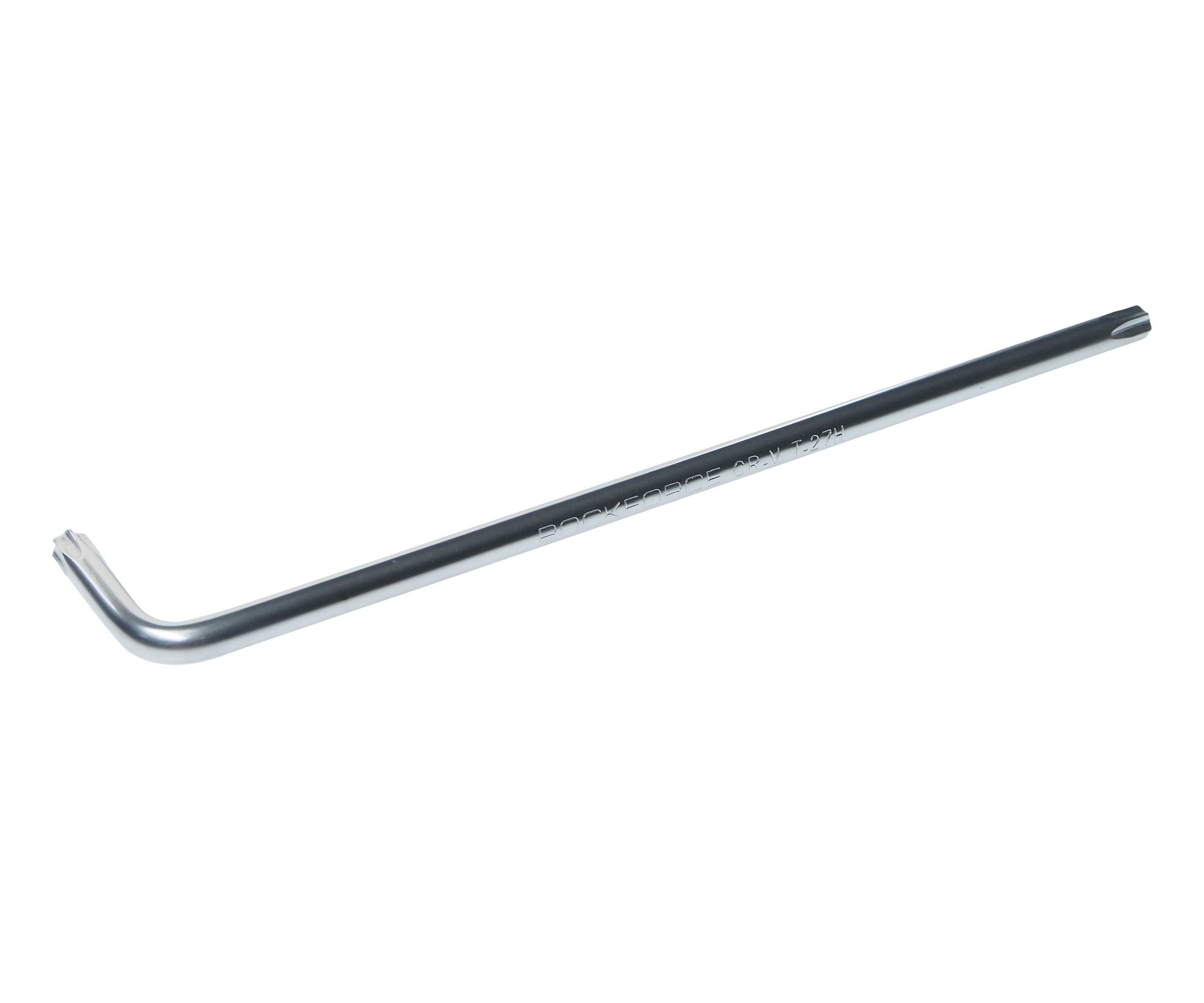Ключ TORX T27H RF-76727XL: Г-образный экстрадлинный с отверстием ROCKFORCE /1/10