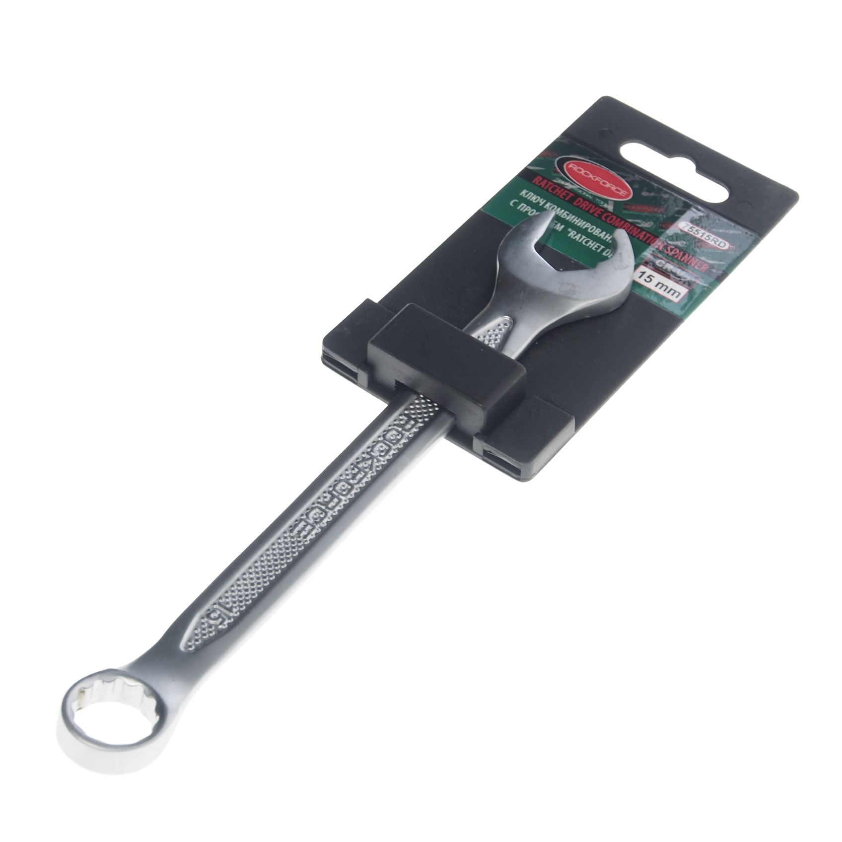 Ключ комбинированный 15мм RF-75515RD с профилем "Ratchet drive" ROCKFORCE /1