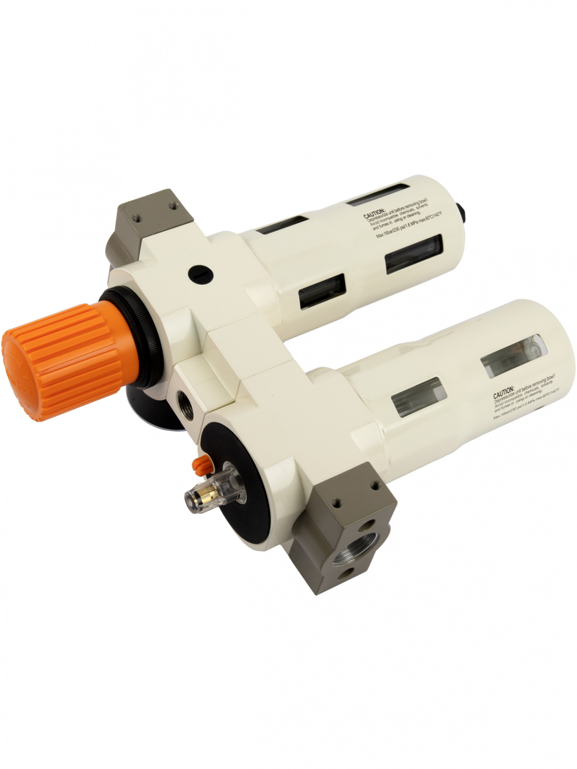 WDK-70160FA Блок подготовки воздуха 3/4", 16 бар с влагоотделителем 5 мкм, лубрикатором и регулятором давления