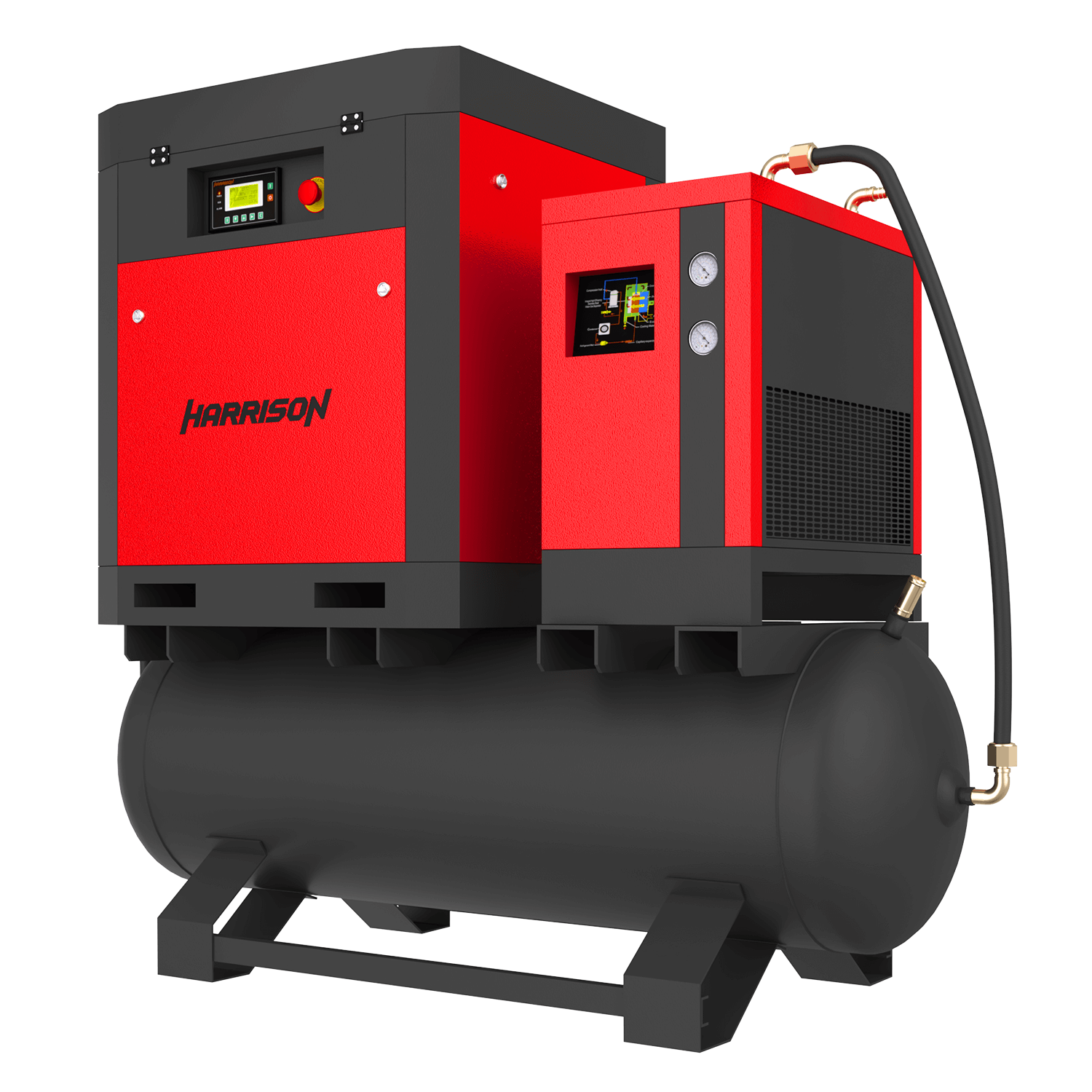 HRS-942300TD5 Винтовой компрессор с ресивером и осушителем Harrison: 2300 л/мин, 8 бар, 15 кВт, 500