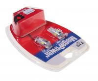 Автолампа T10W (W2,1x9,5d) 6 SMD 5630 WHITE блистер с тестером (2 шт) 6000K 360лм   12V MEGAPOWER /1 /25