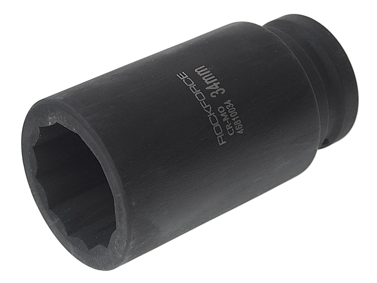Головка ударная глубокая 3/4", 34мм 12-гранная ROCKFORCE  RF-46810034 /1