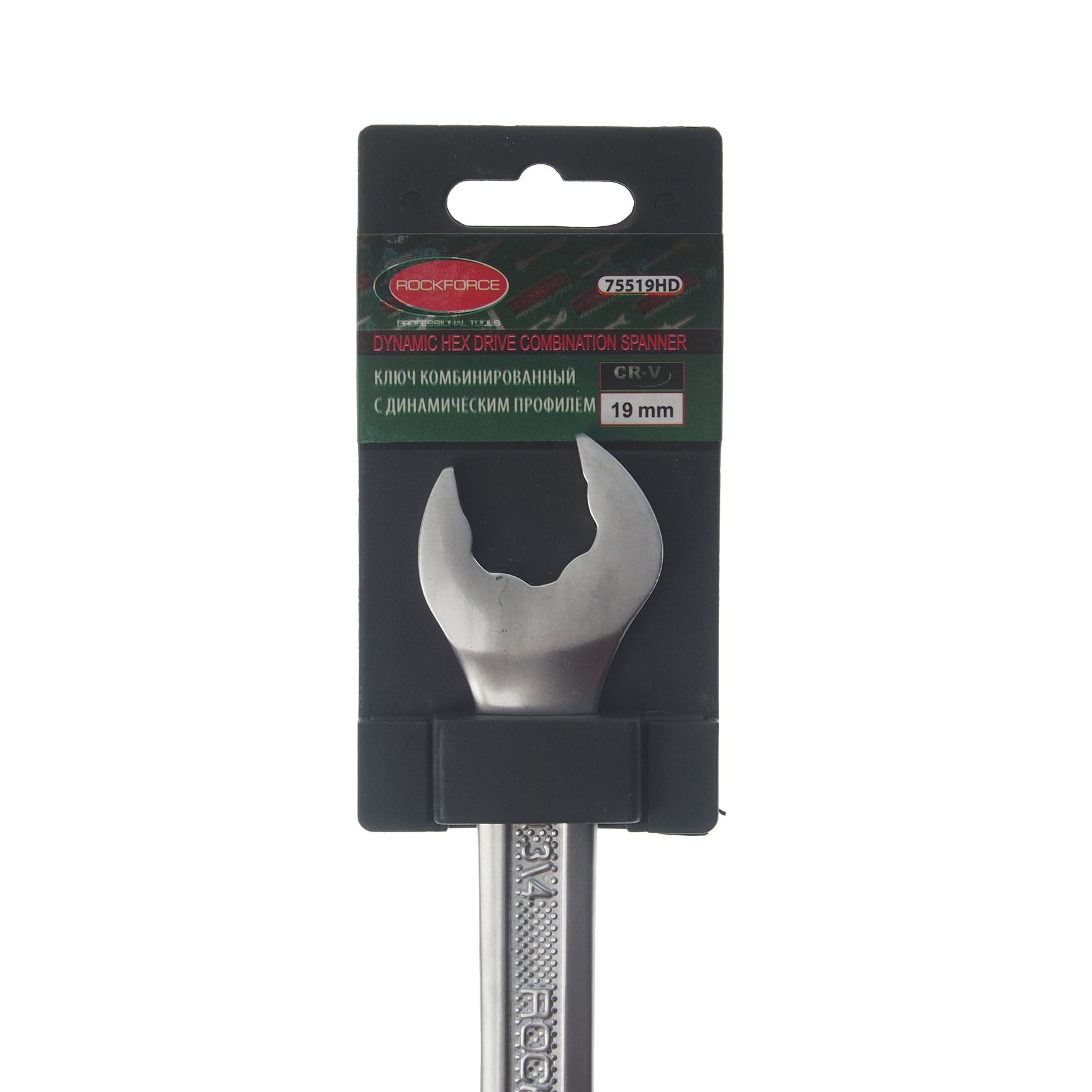 Ключ комбинированный 19мм RF-75519HD с динамическим профилем ROCKFORCE /1/10