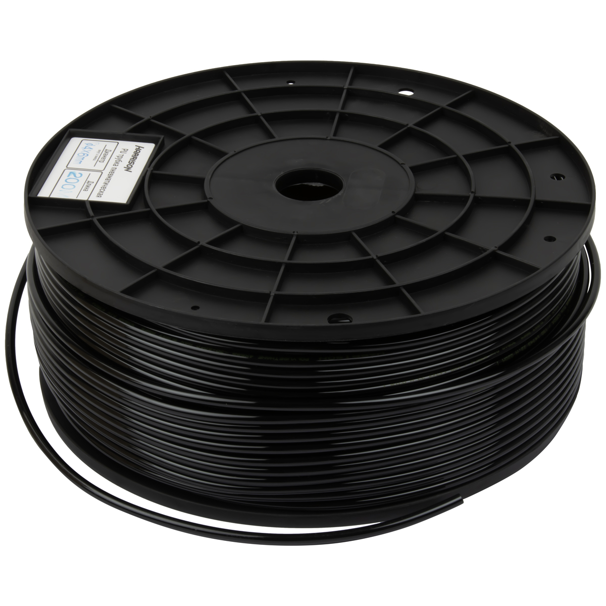 HUS0406-BK Трубка черная Harrison PU 4х6 мм, длина 200 м