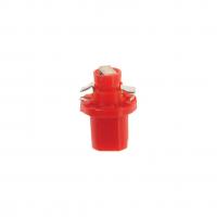 Автолампа T5 (W2*4.6d с патроном B8.5d) 1 SMD 3528  RED 8лм   12V MEGAPOWER /10 /100