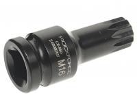Головка-бита SPLINE ударная  1/2", M16 с отверстием ROCKFORCE RF-24806016T /1/10/300
