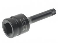 Головка-бита SPLINE глубокая ударная 1/2", M10 с отверстием ROCKFORCE RF-24807810T /1