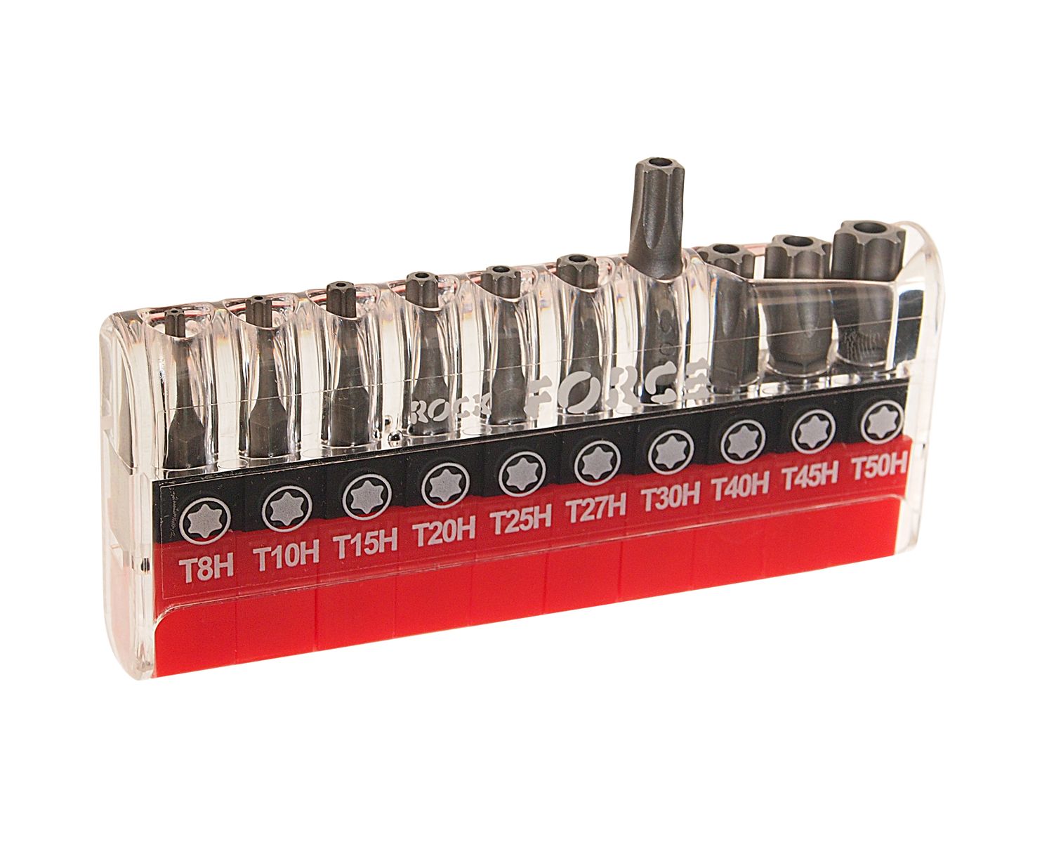 Набор вставок RF-21012T: 1/4"DR TORX T7H-T40H (с отверстием) 10пр. ROCKFORCE /1/100