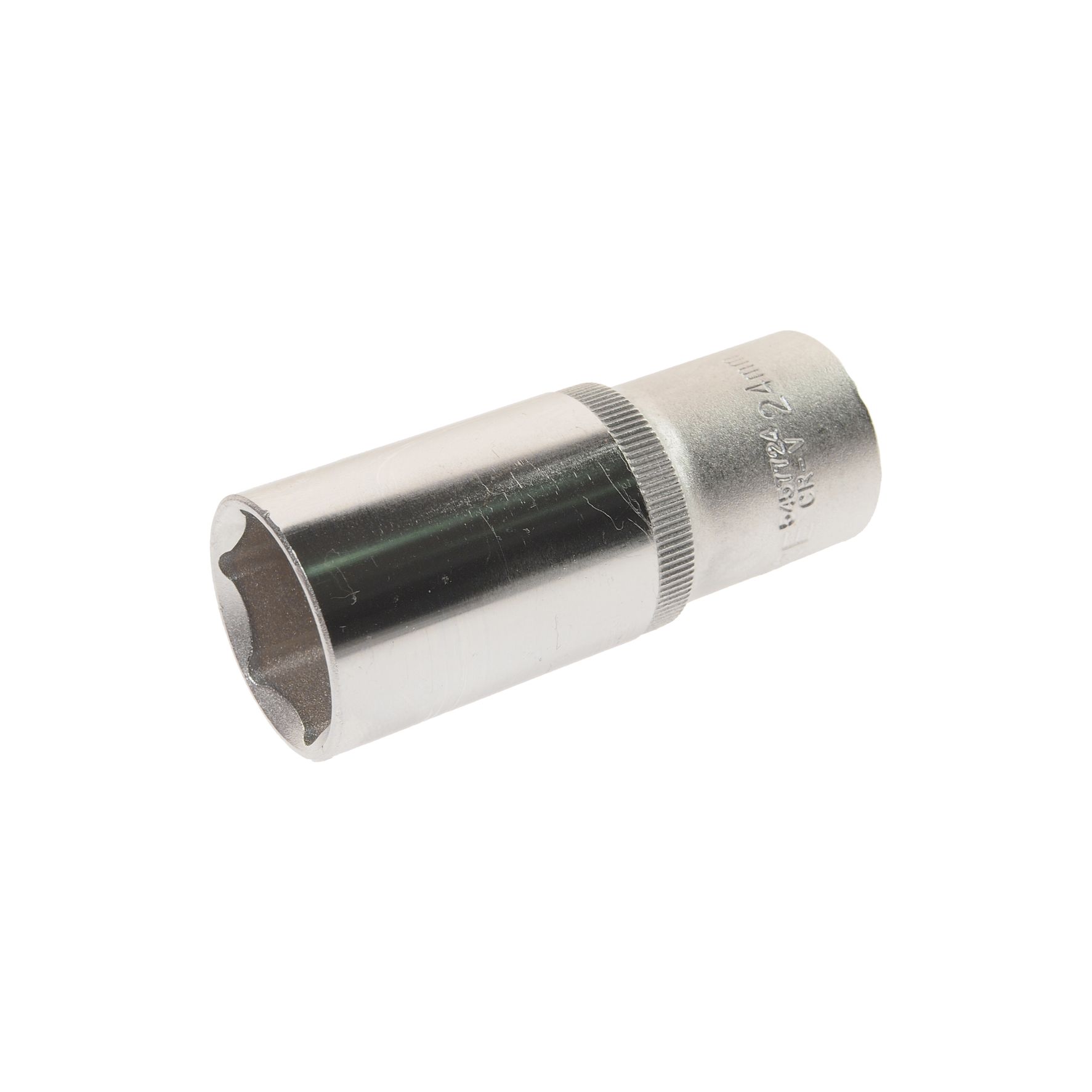 Головка торцевая 24мм 1/2" 6-гранная глубокая L=75мм ROCKFORCE RF-5457724 /1/8