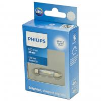 Автолампа C5W (SV8.5/8) LED 43мм WHITE Ultinon Pro6000 6000K 100Лм 12V PHILIPS /1/10