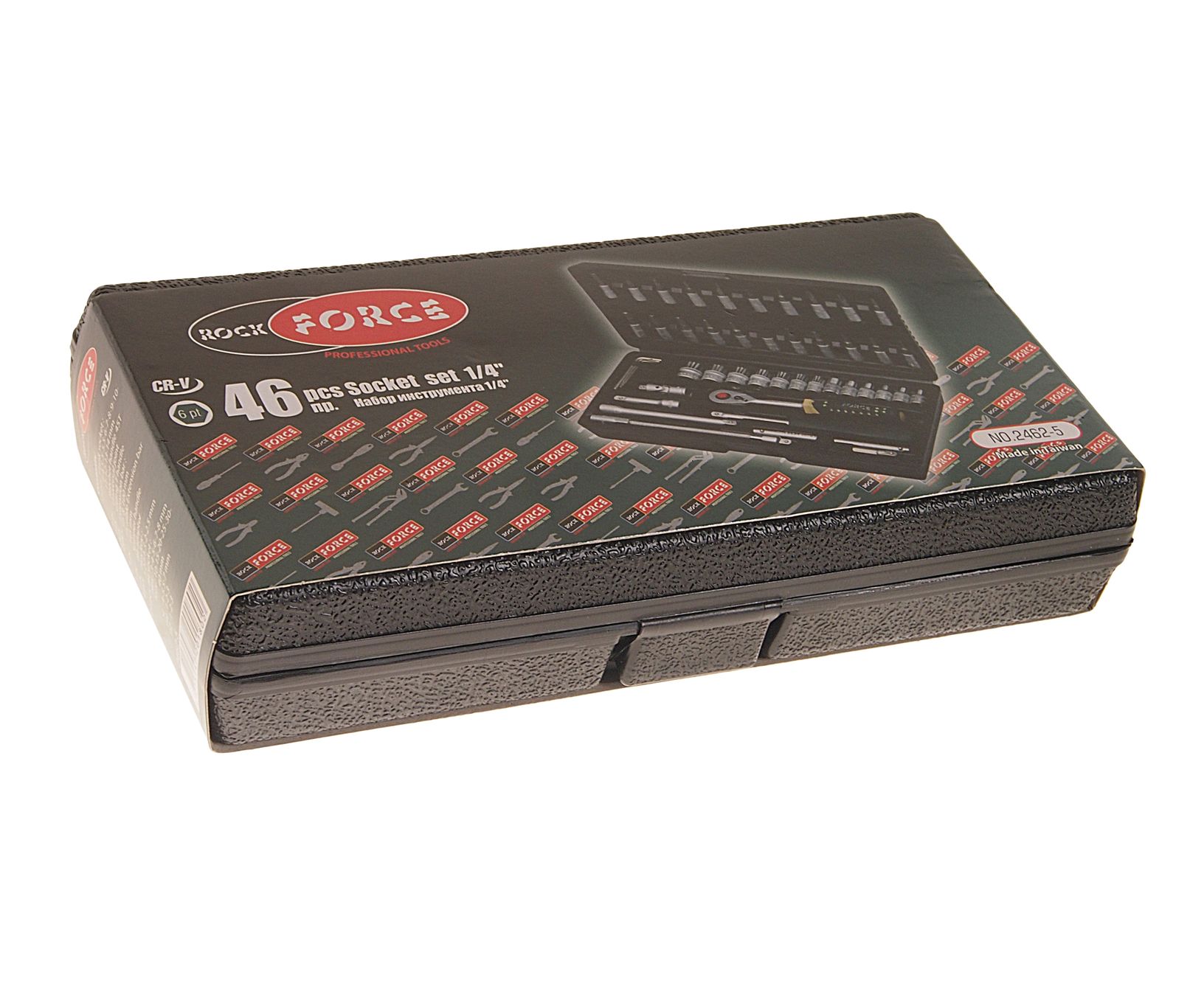 Набор торцевых головок и насадок RF-2462-5: 1/4"DR 6-гранных 46пр. ROCKFORCE /1/10