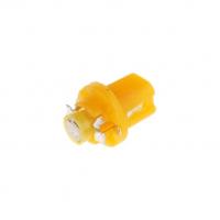 Автолампа T5 (W2*4.6d с патроном B8.5d) 1 SMD 3528  YELLOW 8лм   12V MEGAPOWER /10 /100