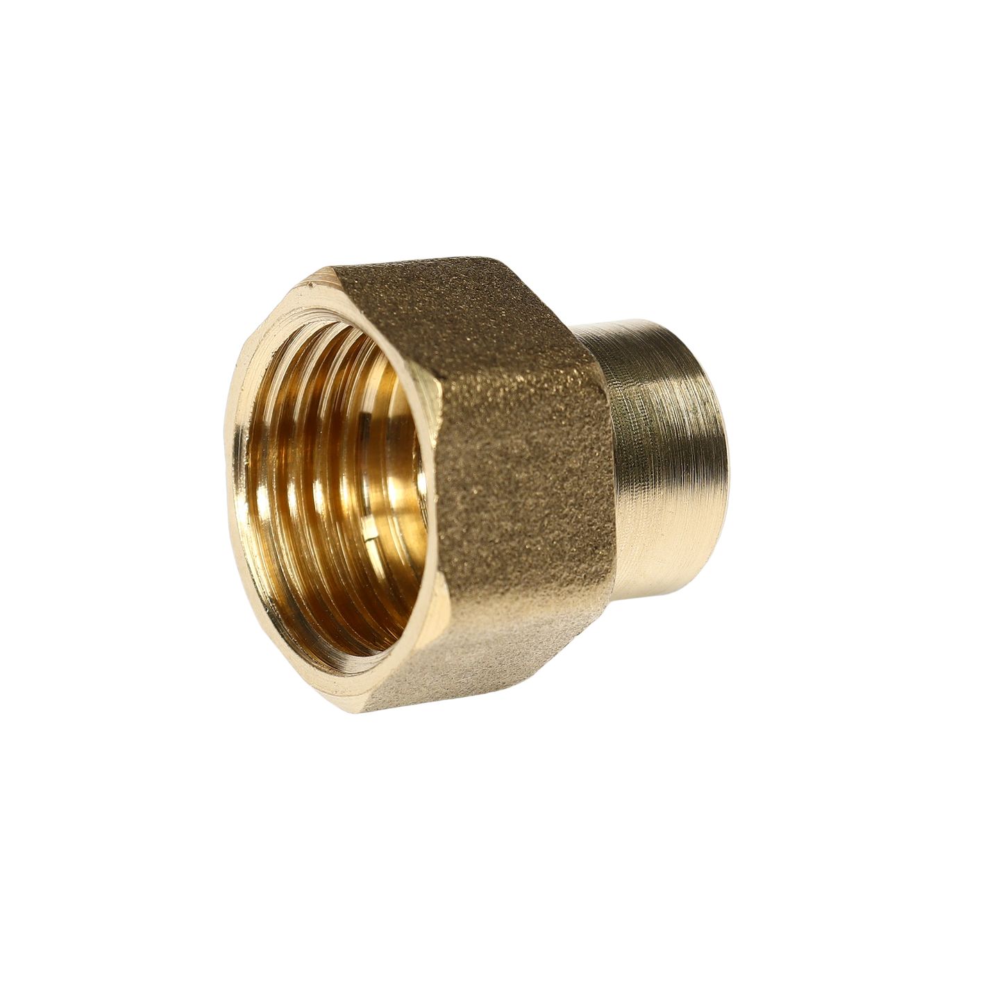 Соединитель резьбовой ER-FF08/04: внутр. резьба 1/2"x1/4" ЭВРИКА /1/10