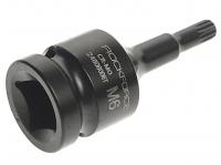 Головка-бита SPLINE ударная  1/2", M6 с отверстием ROCKFORCE RF-24806006T /1/10/300