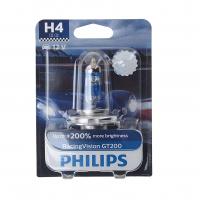 Автолампа H4 (60/55) P43t-38+200% Racing Vision GT200 (блистер) 3600К 12V PHILIPS /1/10