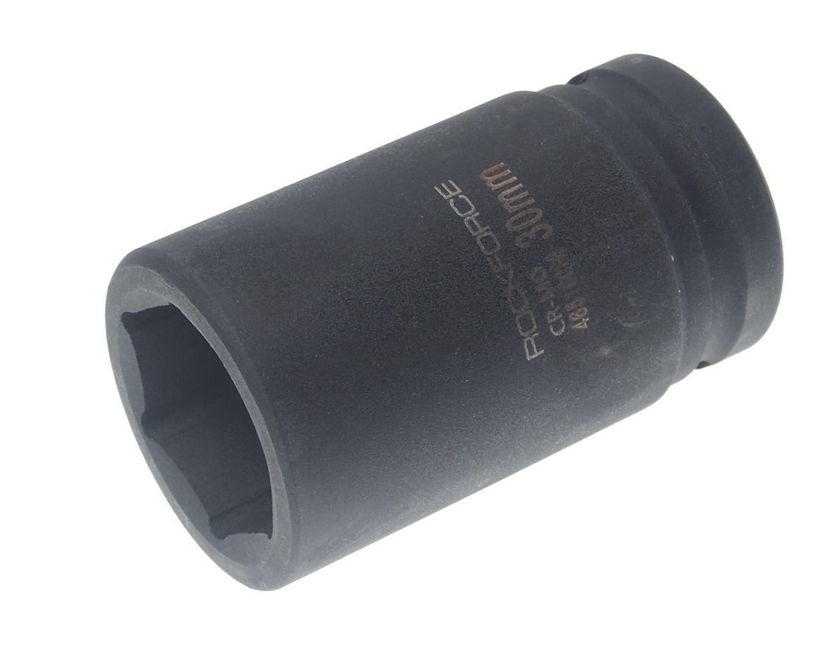 Головка торцевая 30мм 3/4" 6-гранная ударная удлиненная L=78мм ROCKFORCE RF-46510030 /1/10