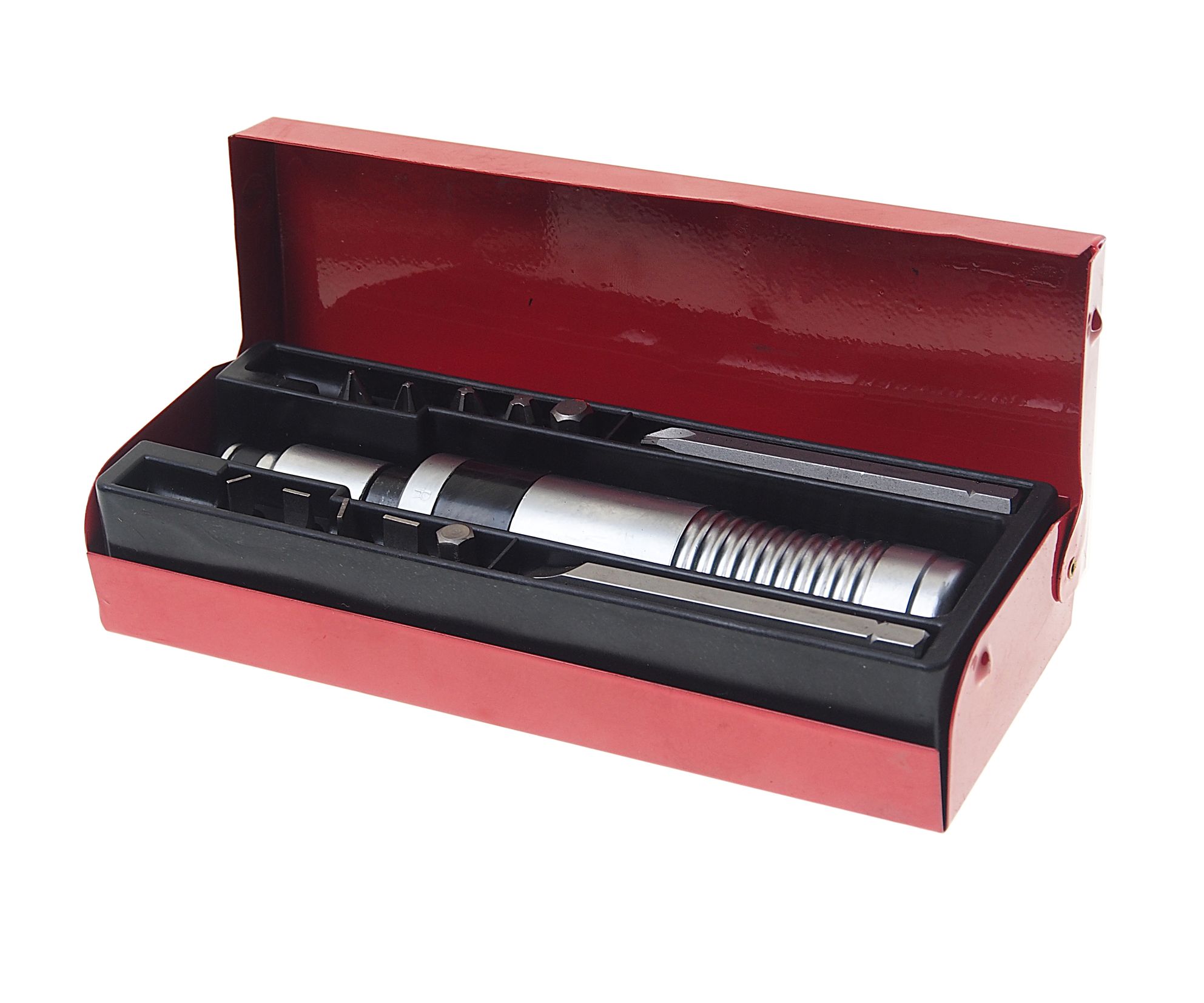 Отвертка ударная  RF-5064A с набором бит и адаптером 1/2"(F)х5/16"(F) 13пр, в метал. кейсе ROCKFORCE /1