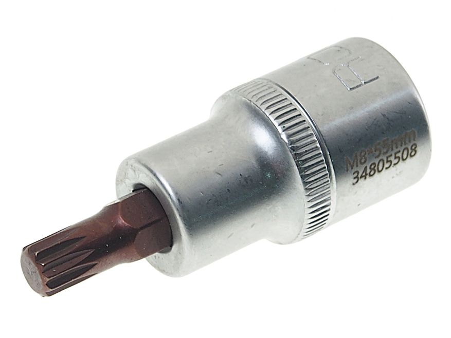 Головка-бита SPLINE 12-лучевая Premium M8 1/2" (L-55мм) ROCKFORCE /1