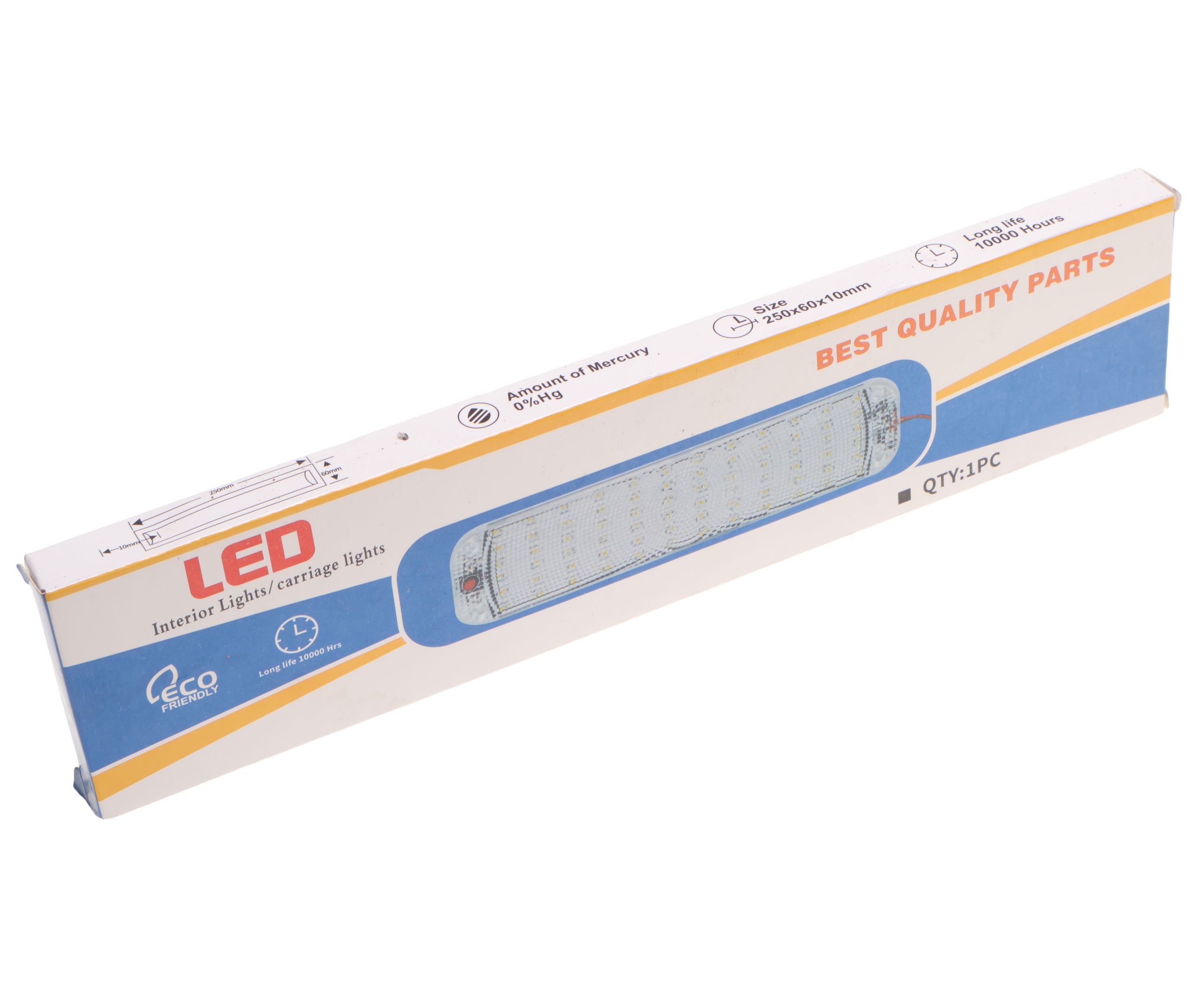 Плафон подсветка SV-3346 LED 72 SMD универсальный с выключателем (250x60мм) 12-24V /1