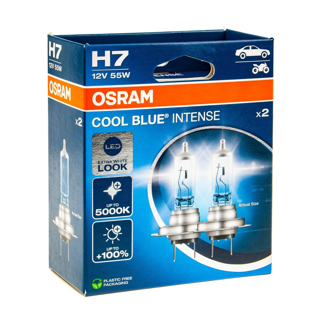 Автолампа H7 (55) PX26d+100% COOL BLUE INTENSE (NextGen) (евробокс, 2шт) до 5000K 12V OSRAM /1/10/100