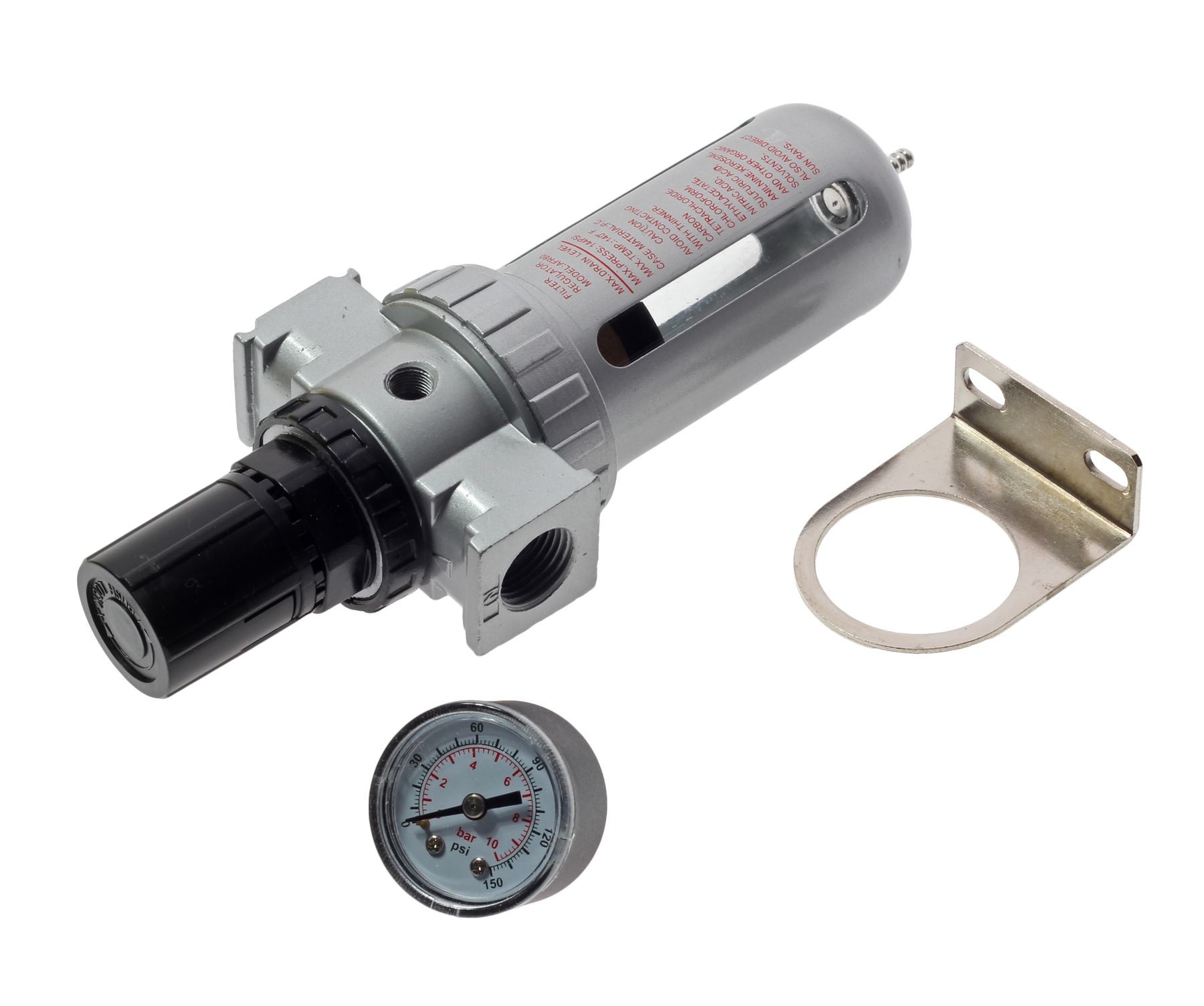 Фильтр-регулятор ER-AFR804:с индикатором давления 1/2" (0-10bar) ЭВРИКА
