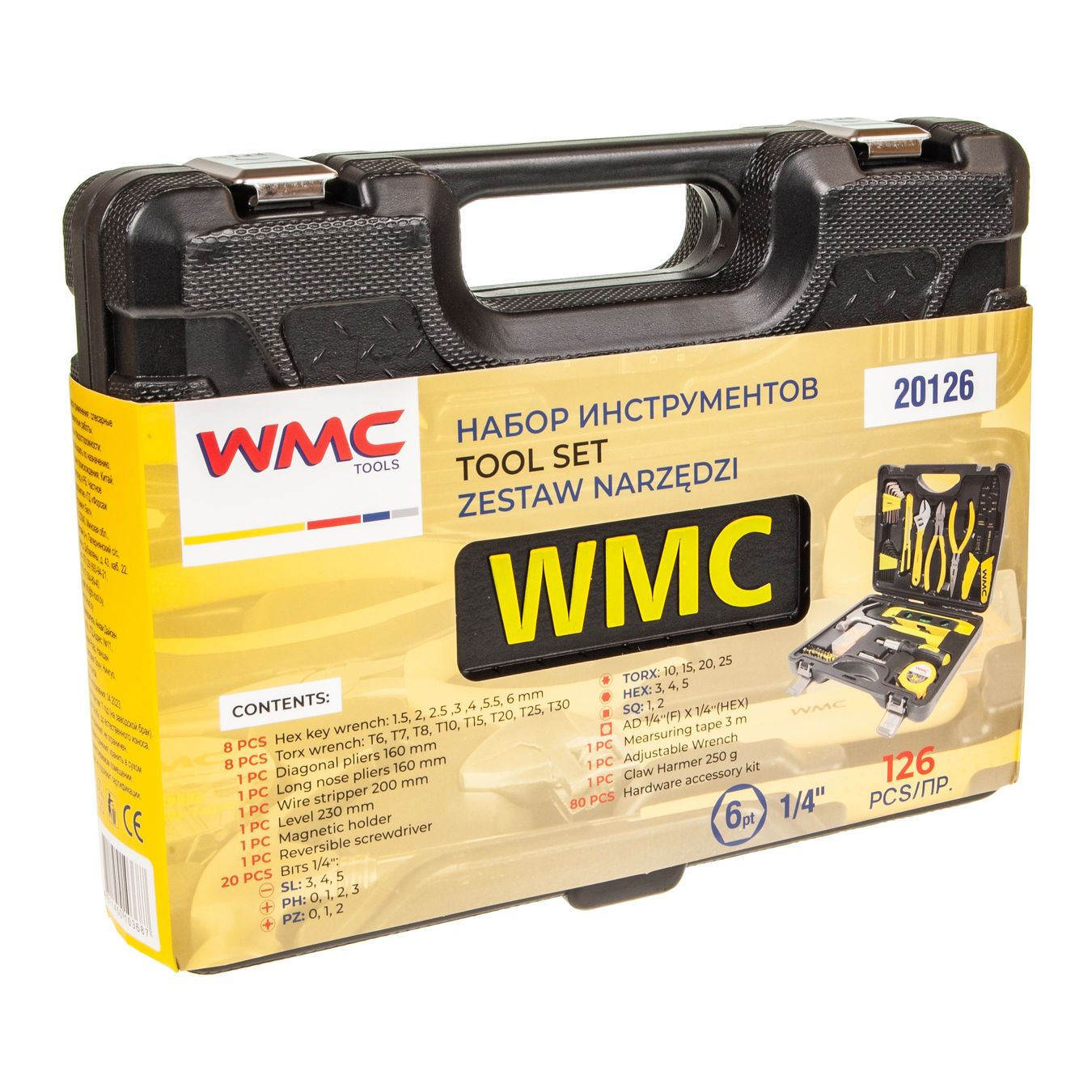 Набор инструмента WMC-20126: 126пр. 1/4" (6гр.) WMC TOOLS /1/8