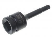 Головка-бита SPLINE глубокая ударная 1/2", M8 с отверстием ROCKFORCE RF-24807808T /1
