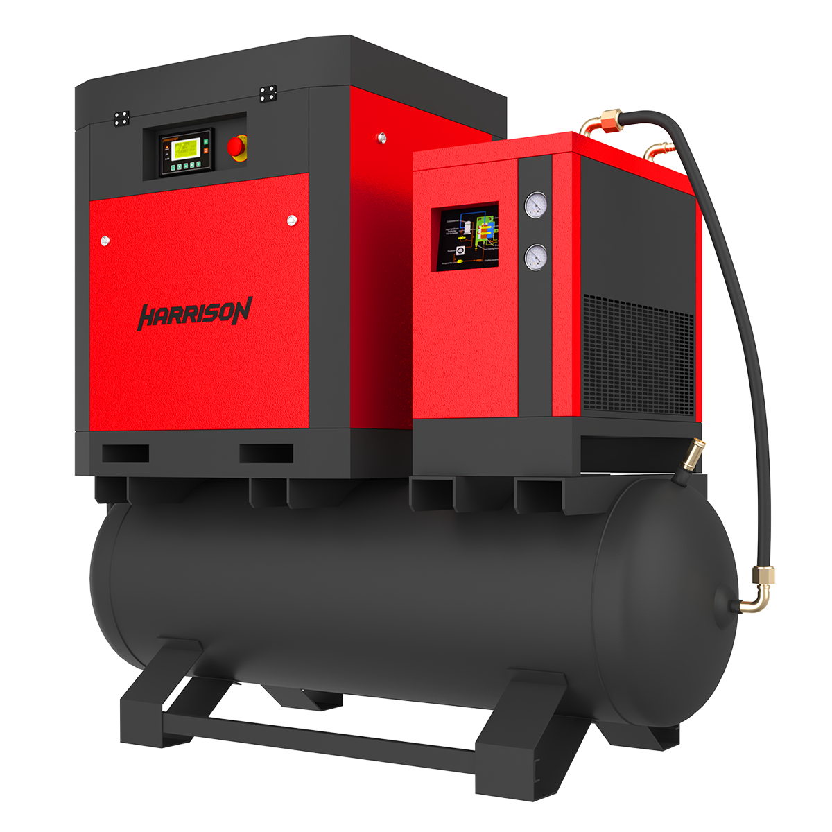 HRS-942300TD5 Винтовой компрессор с ресивером и осушителем Harrison: 2300 л/мин, 8 бар, 15 кВт, 500