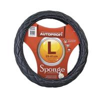 Оплетка руля SP-9010 (M) BLACK экокожа AUTOPROFI /1/10