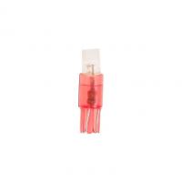 Автолампа T5 (W2*4.6d) 1 LED FLAT RED 5лм   12V MEGAPOWER /10 /100