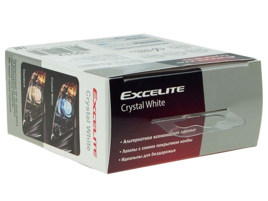 Автолампа H4 (60/55) P43t-38 CRYSTAL WHITE (2шт) до 4300К 12V EXCELITE /1/10/100 NEW