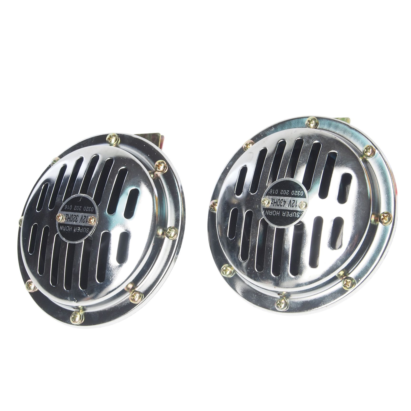 Сигнал звуковой HN-110 CHROME электрический 120мм 320/430Hz 115dB (2шт) 12V FK-PREMIER /1/20